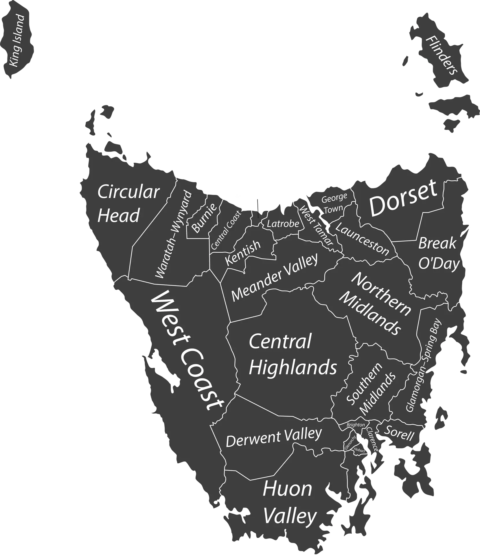 Regions of Tasmania